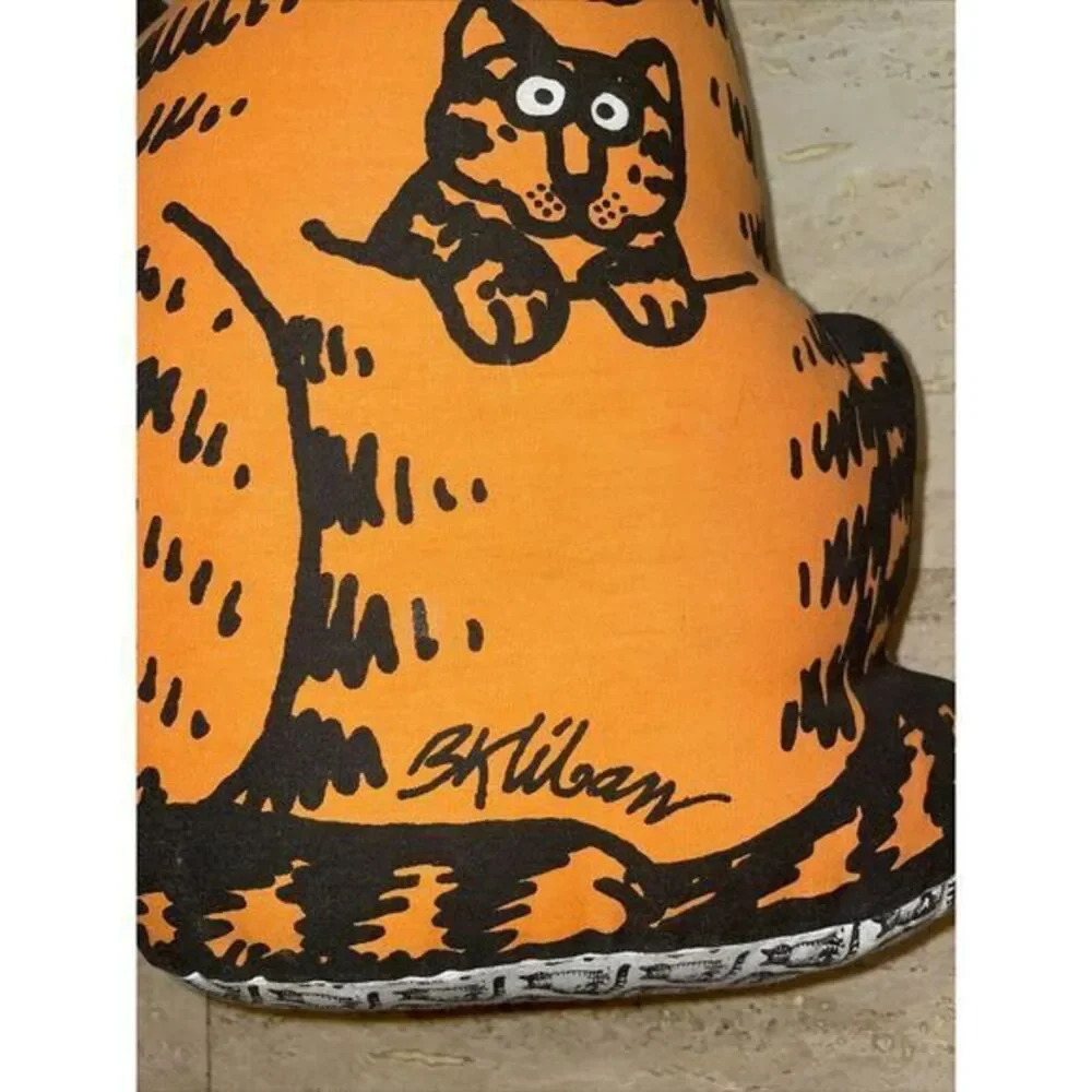 Vintage Kliban Momcat Pillow Kangaroo‎ Cat Plush 18